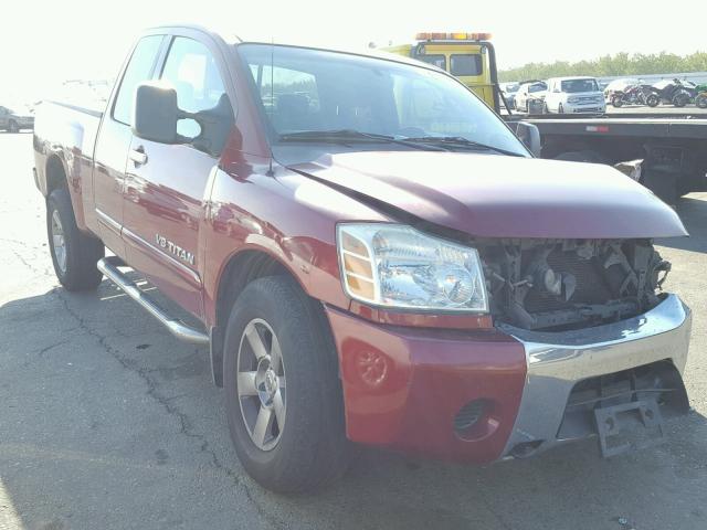 1N6AA06B86N549240 - 2006 NISSAN TITAN XE RED photo 1