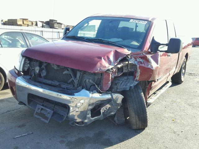 1N6AA06B86N549240 - 2006 NISSAN TITAN XE RED photo 2