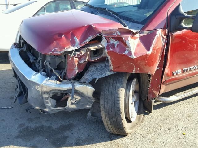 1N6AA06B86N549240 - 2006 NISSAN TITAN XE RED photo 9