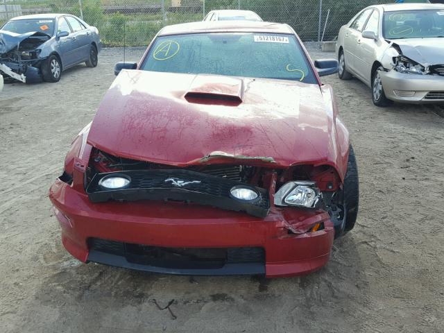 1ZVHT82H085136734 - 2008 FORD MUSTANG GT RED photo 9