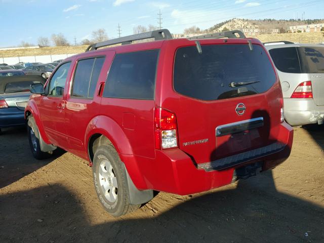 5N1AR18W47C620296 - 2007 NISSAN PATHFINDER RED photo 3