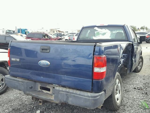 1FTRF12W87NA47657 - 2007 FORD F150 BLUE photo 4