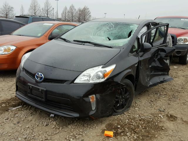 JTDKN3DU9C5422008 - 2012 TOYOTA PRIUS BLACK photo 2