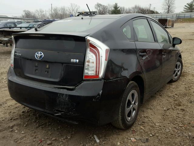 JTDKN3DU9C5422008 - 2012 TOYOTA PRIUS BLACK photo 4