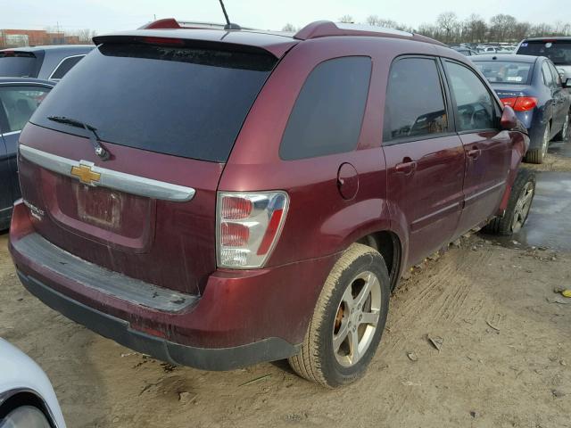 2CNDL63F476078967 - 2007 CHEVROLET EQUINOX LT MAROON photo 4