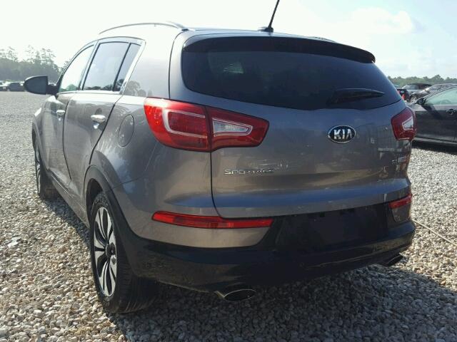 KNDPC3A67D7517187 - 2013 KIA SPORTAGE S GRAY photo 3