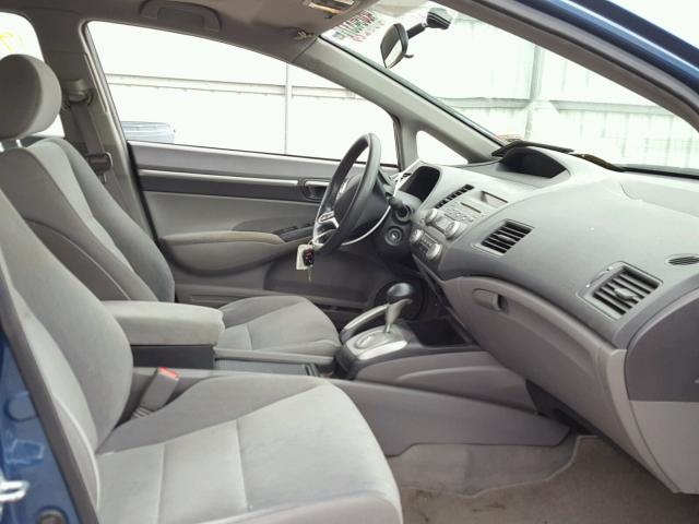 1HGFA16849L009405 - 2009 HONDA CIVIC EX ლურჯი ფოტო 5
