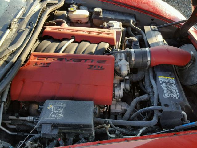 1G1YY26E675125701 - 2007 CHEVROLET CORVETTE Z RED photo 7