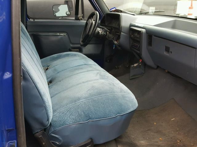 1FTEX15Y5MKB26936 - 1991 FORD F150 BLUE photo 5