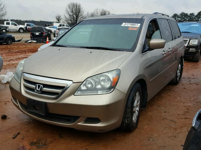 5FNRL38697B106211 - 2007 HONDA ODYSSEY EX GOLD photo 2