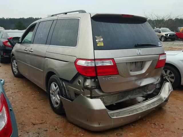 5FNRL38697B106211 - 2007 HONDA ODYSSEY EX GOLD photo 3