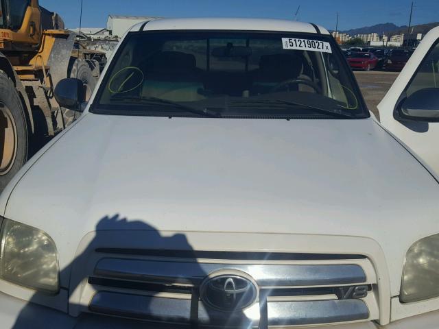 5TBRT34143S379842 - 2003 TOYOTA TUNDRA ACC WHITE photo 7