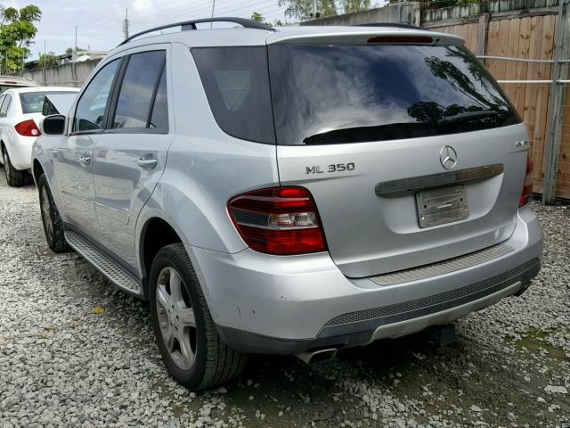 4JGBB86E48A319990 - 2008 MERCEDES-BENZ ML 350 SILVER photo 3