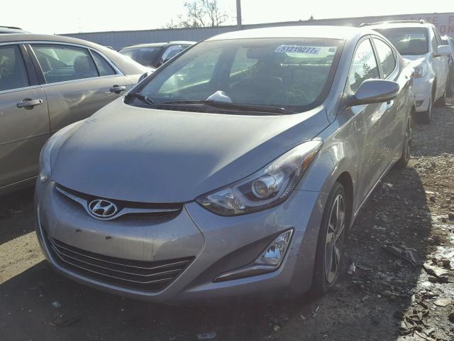 KMHDH4AEXFU394339 - 2015 HYUNDAI ELANTRA SE GRAY photo 2