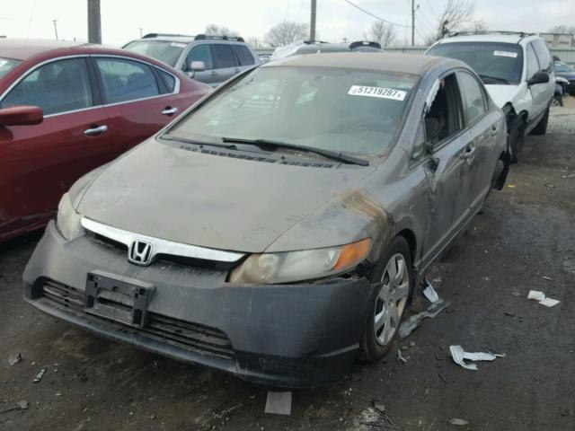 1HGFA15516L121288 - 2006 HONDA CIVIC LX GRAY photo 2