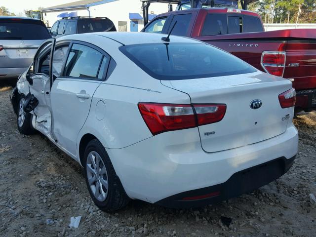 KNADM4A30F6529554 - 2015 KIA RIO LX WHITE photo 3