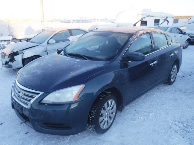 3N1AB7AP7EY237023 - 2014 NISSAN SENTRA S BLUE photo 2