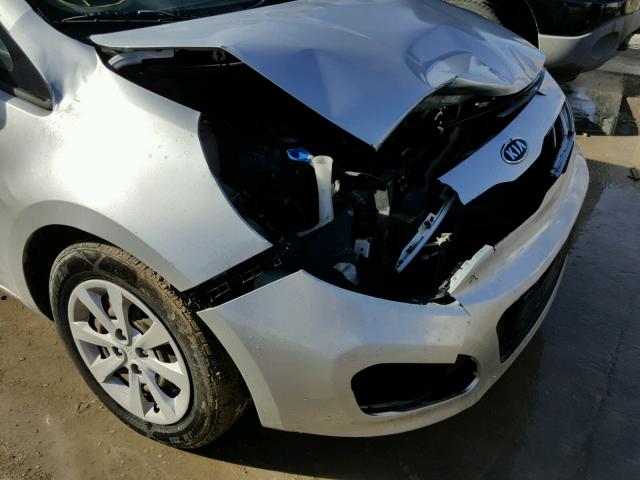 KNADM5A3XC6012859 - 2012 KIA RIO LX Արծաթագույն լուսանկար 9