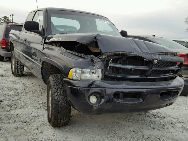 1B7HF13Z5YJ108007 - 2000 DODGE RAM 1500 BLACK photo 1