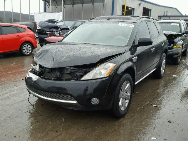 JN8AZ08W37W649547 - 2007 NISSAN MURANO SL BLACK photo 2