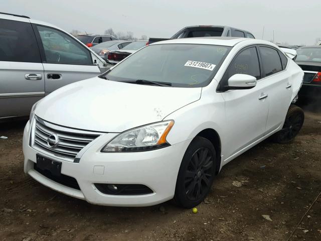 3N1AB7AP5DL667497 - 2013 NISSAN SENTRA S WHITE photo 2