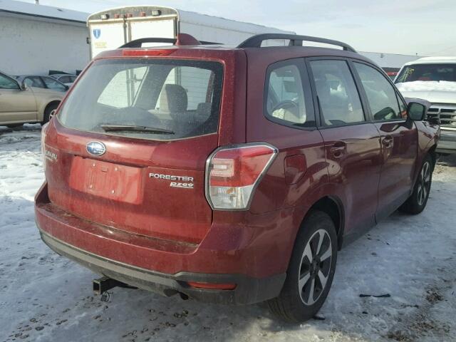 JF2SJABC9HH456550 - 2017 SUBARU FORESTER 2 RED photo 4