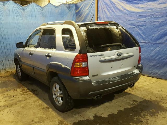 KNDJE723587494610 - 2008 KIA SPORTAGE E SILVER photo 3