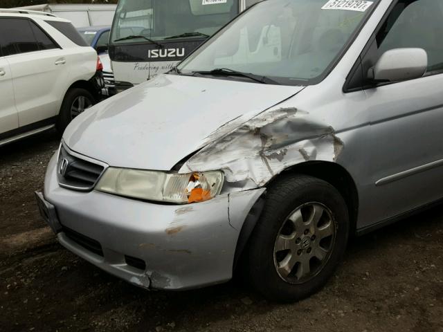 5FNRL18684B072388 - 2004 HONDA ODYSSEY EX SILVER photo 9