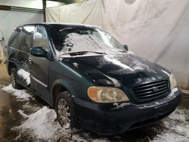 KNDUP131136465654 - 2003 KIA SEDONA EX GREEN photo 1