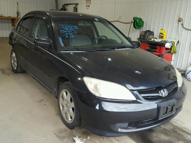 2HGES16545H627166 - 2005 HONDA CIVIC LX BLACK photo 1