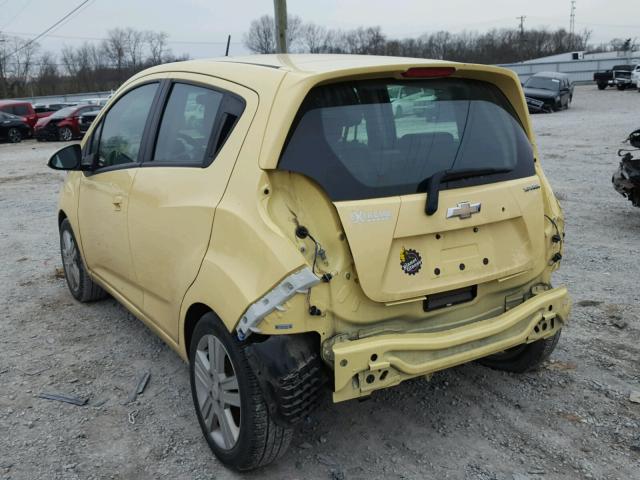 KL8CB6S99EC442621 - 2014 CHEVROLET SPARK LS YELLOW photo 3