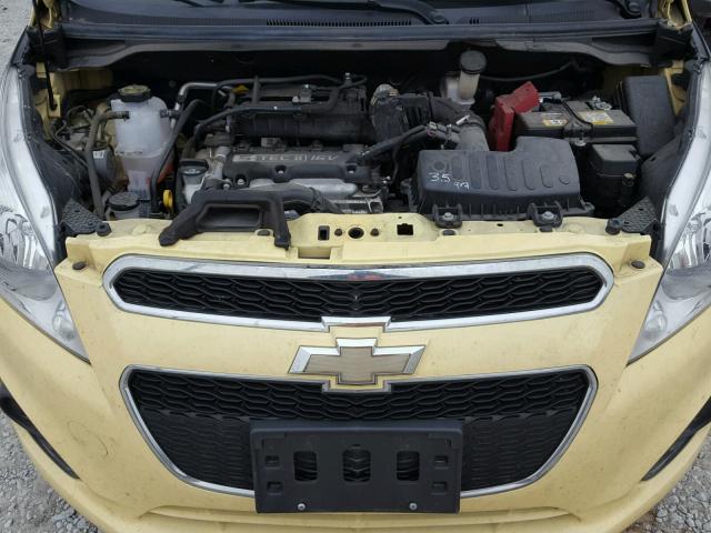 KL8CB6S99EC442621 - 2014 CHEVROLET SPARK LS YELLOW photo 7