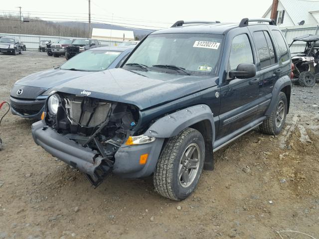 1J4GL38K95W684994 - 2005 JEEP LIBERTY RE GREEN photo 2