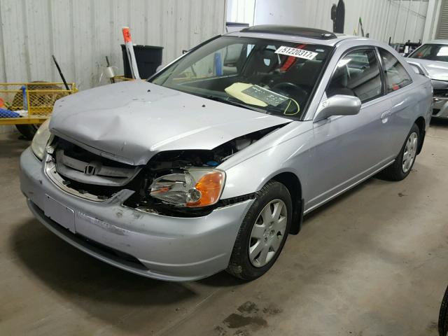 1HGEM22961L046161 - 2001 HONDA CIVIC SI SILVER photo 2