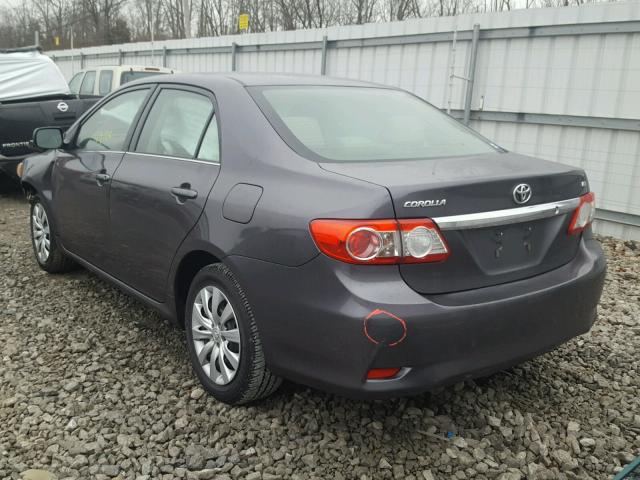 JTDBU4EE2DJ119368 - 2013 TOYOTA COROLLA BA GRAY photo 3