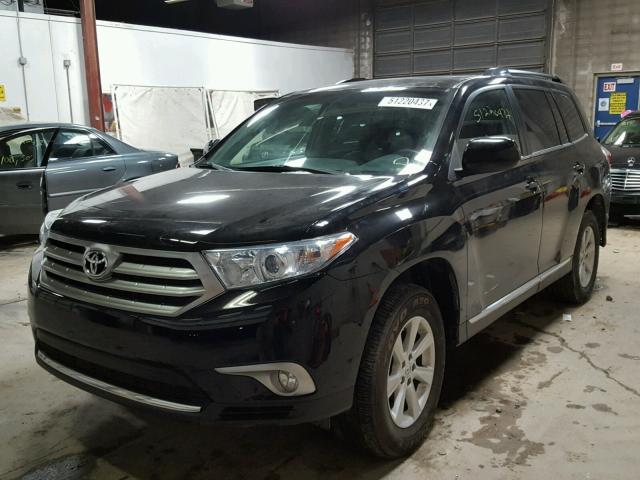 5TDBK3EH6DS271554 - 2013 TOYOTA HIGHLANDER BLACK photo 2