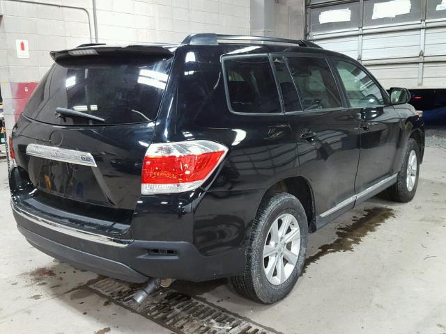 5TDBK3EH6DS271554 - 2013 TOYOTA HIGHLANDER BLACK photo 4