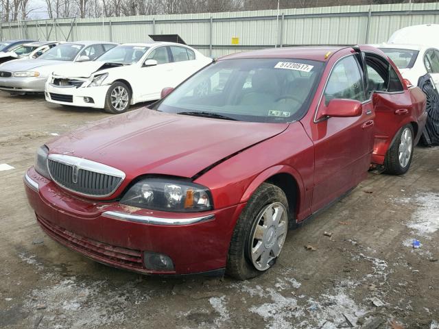 1LNHM86S54Y631828 - 2004 LINCOLN LS BURGUNDY photo 2