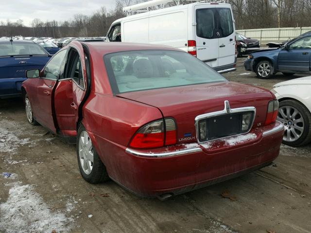 1LNHM86S54Y631828 - 2004 LINCOLN LS 勃艮第红 照片 3