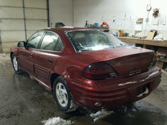 1G2NF52T5YC542122 - 2000 PONTIAC GRAND AM S MAROON photo 3