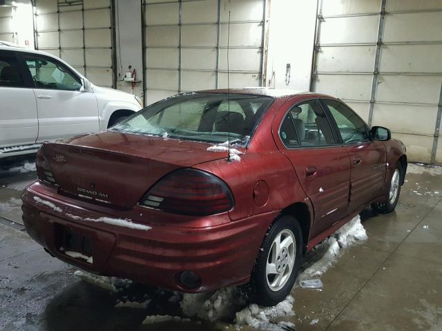 1G2NF52T5YC542122 - 2000 PONTIAC GRAND AM S MAROON photo 4