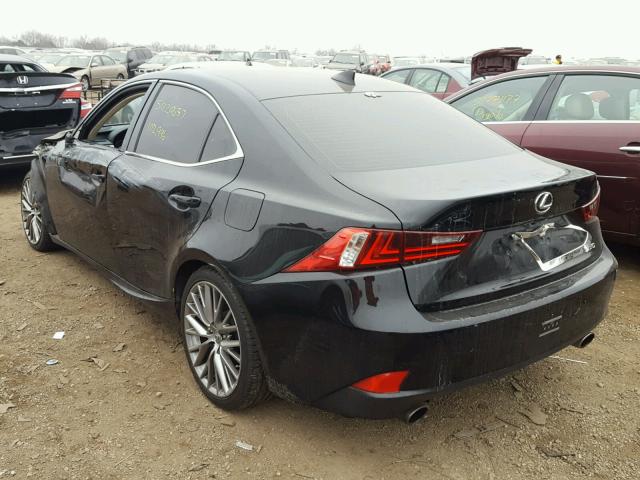 JTHCF1D25E5000663 - 2014 LEXUS IS 250 BLACK photo 3