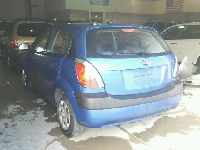 KNADE243096516952 - 2009 KIA RIO 5 SX BLUE photo 3