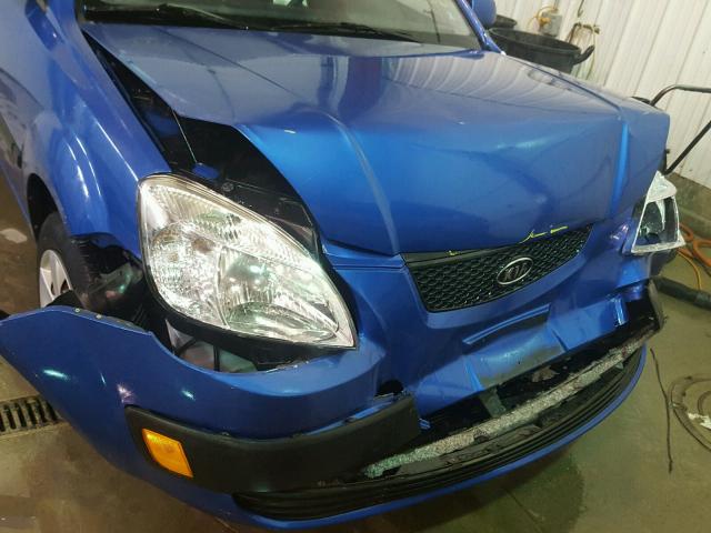 KNADE243096516952 - 2009 KIA RIO 5 SX BLUE photo 9