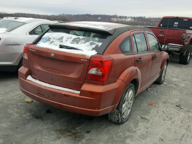 1B3HB48BX7D114800 - 2007 DODGE CALIBER SX ORANGE photo 4