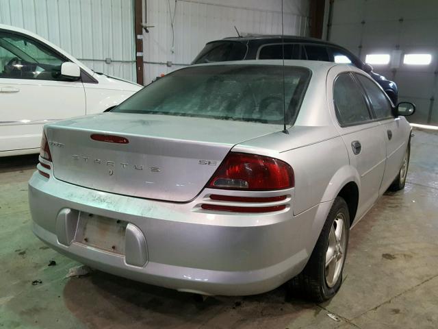 1B3EL36T04N150684 - 2004 DODGE STRATUS SE SILVER photo 4