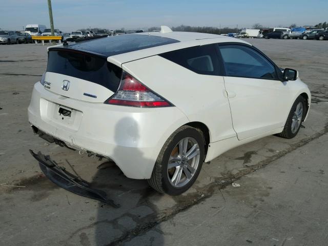 JHMZF1D49BS014302 - 2011 HONDA CR-Z WHITE photo 4