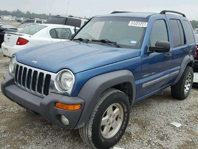 1J4GK58K52W110371 - 2002 JEEP LIBERTY LI BLUE photo 2