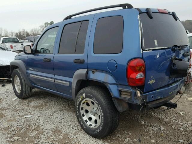 1J4GK58K52W110371 - 2002 JEEP LIBERTY LI BLUE photo 3