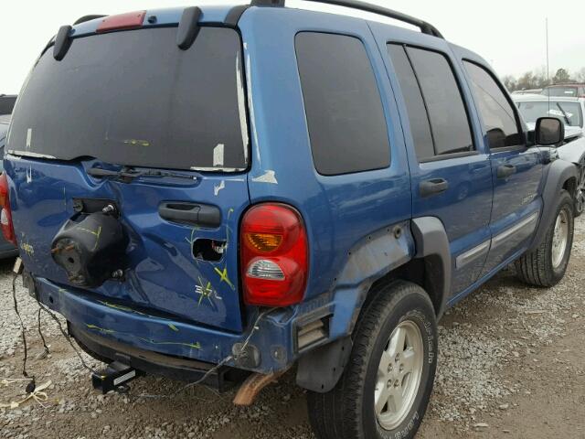 1J4GK58K52W110371 - 2002 JEEP LIBERTY LI BLUE photo 4
